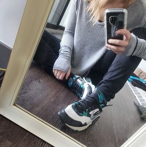 Nike Air Unisex Sneakers: Teal, Black & White
